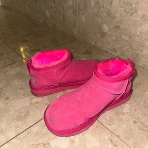 UGG Pink Sheepskin Lined Boots